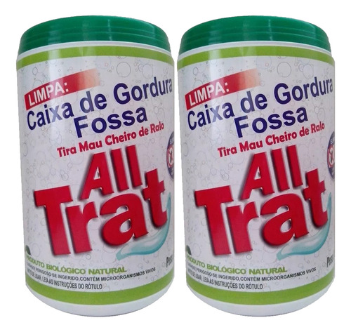 01 Kg All Trat  Enzimas Limpa Fossa E Caixa De Gordura