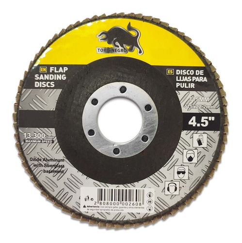 Imagen 2 de 4 de 10 Disco Lija Traslapado Flap Madera P40 115mm 13600rpm