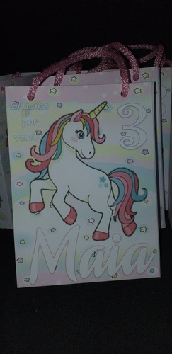 Unicornio 2 Bolsitas Personalizadas 12x320 Son De 17x4x13