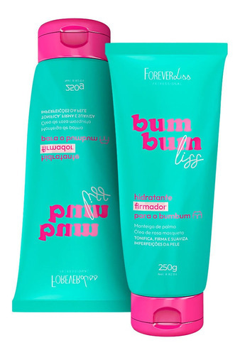  Kit 02 Forever Liss Bumbum Liss Hidratante Firmador 250g