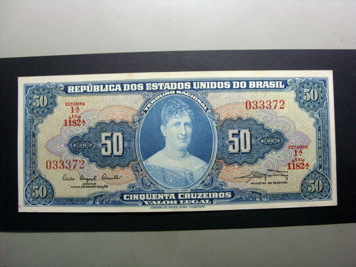 Linda Cédula 50 Cruzeiros 1961 C028 Fe Princesa Isabel.