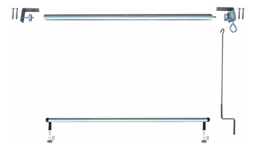 Toldo Cortina Retrátil 2,20 L X 2,60 Alt Completo Com Tubos