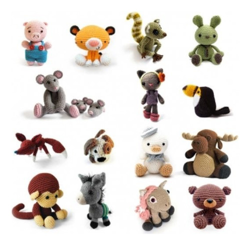 Pack Diseños 135 Patrones Animalitos Tejidos Crochet Amiguru