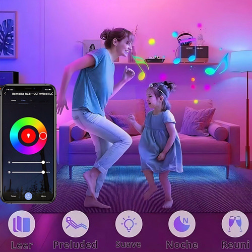 4 Focos Led Wifi Inteligentes De 10 Vatios