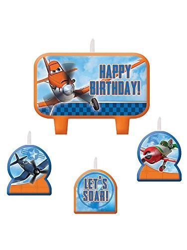 Velas X 4 De Cumpleaños  Aviones  A1031