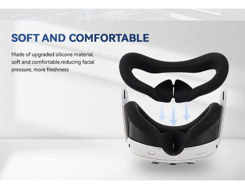 Conjunto De Capa Vr, Lente Facial De Silicone Macio, Grip Ho
