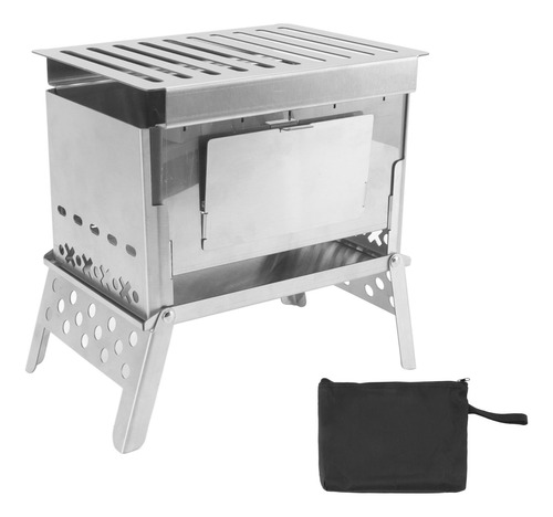 Parrilla De Barbacoa Plegable De Acero Inoxidable Portátil D