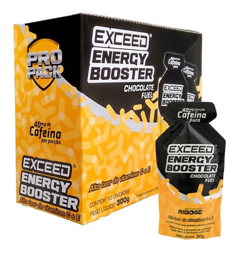 Gel De Carboidrato Com Cafeína Exceed Energy Booster Sabores