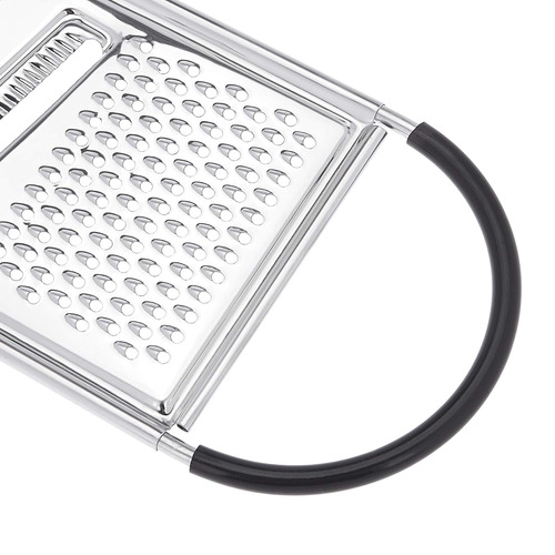 Rallador De Queso Rectangular De Acero Inoxidable Con Mango