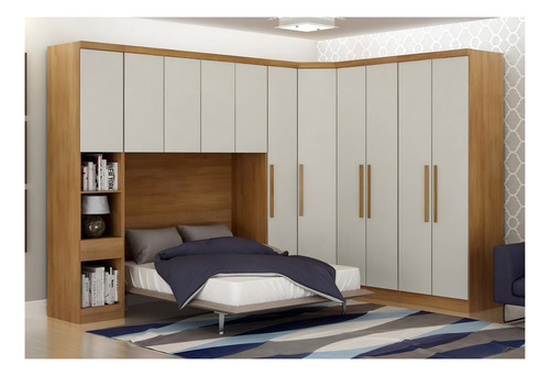 Guarda Roupa 4 Portas Modulado 100% Mdf Camaru Fendi