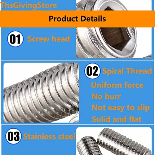 Tornillos De Cabeza Hexagonal M6 X 10mm, Acero Inoxidable 30