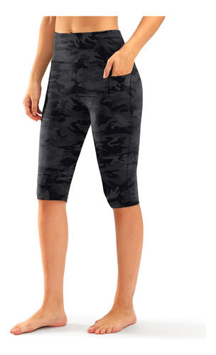 Santiny Leggings Capri Hasta La Rodilla Para Mujer Con Bolsi