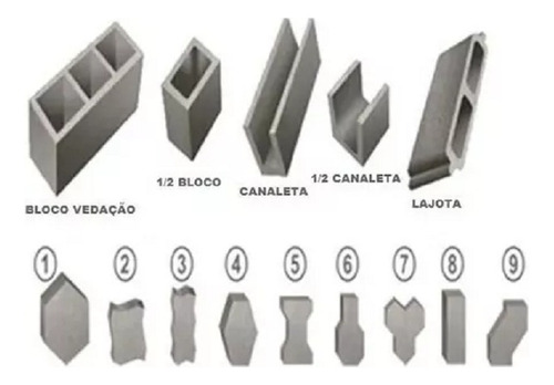 Máquina De Bloco Qm-4 Semi Automárica Com 2 Formas