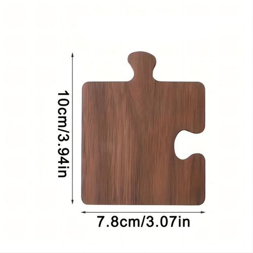 Tapete Protector De Mesa Con Forma De Rompecabezas De Madera