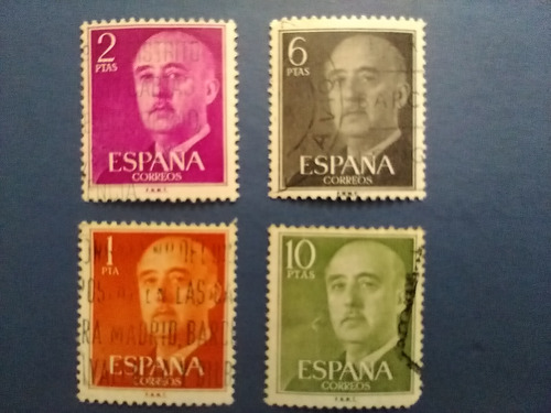 Estampillas De Franco Dictador De España X 4