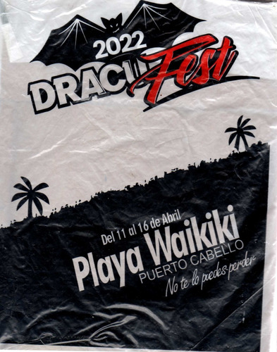 Bolsa Para Basura Publicidad Dracufest Playa Waikiki Pto Ca