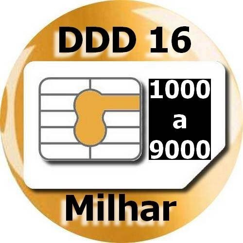 Numero Facil Memorização - Numero Golden - Ddd 16 - Milhar