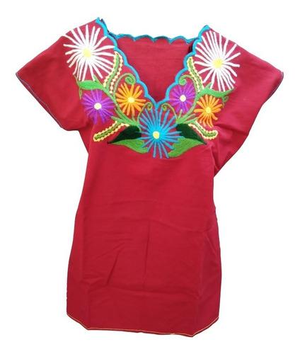 Blusa Artesanal Bordada Chiapas