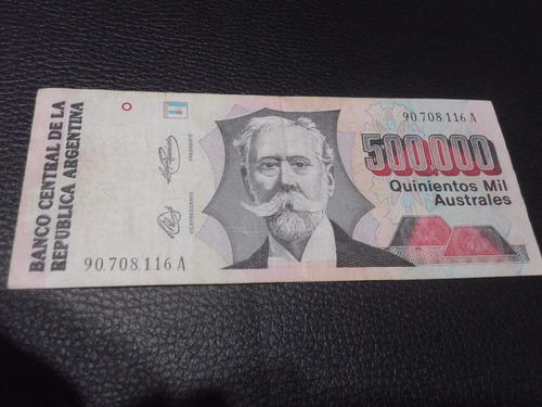 Billete De 500.000 Australes Seria A