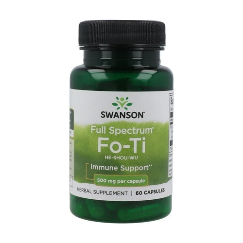 Swanson Fo Ti He Shou Wu Full Spectrum 500mg 60 Caps Sfn