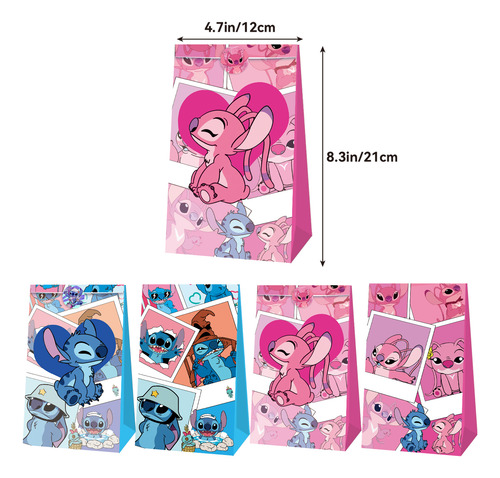 Bolsa Dulcera De Stitch Para Fiestas Infantiles 12pz