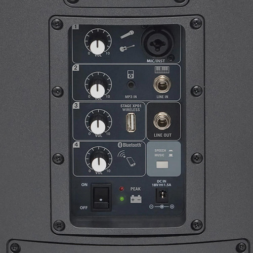 Imagen 2 de 5 de Caja Activa Samson Xp106 Con Micrófono Y Bluetooth