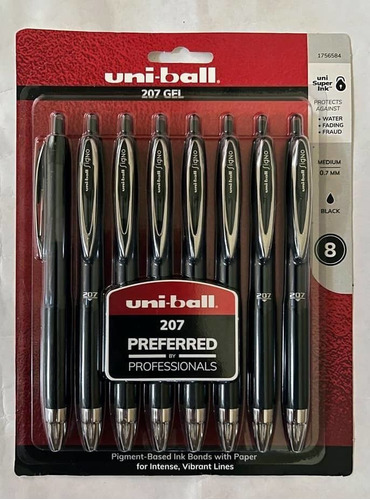 Bolígrafos Uniball 207 Gel (8 Pack)