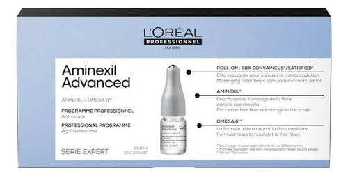 Loreal Aminexil Advanced Ampolas Anti Quedas - 10unds X 6ml