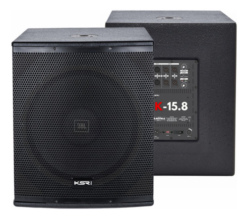 Sub Ativo 15 Ksr Pro 800w Rms K-15.8a Woofer Jbl Limiter + Cor Preto 127/220V