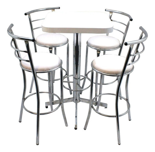 Mesa Periquera Con Bancos Restaurante Bar Cafetería 10 Pzas Color A ELEGIR