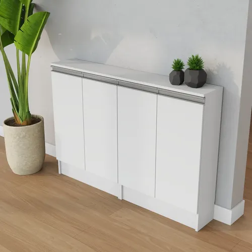 DESPENSA ESTREITA 60CM BRANCO| DISPENSA PARA COZINHA | NICHO COM PORTA | BALCÃO ESTREITO PARA COZINHA, LAVANDERIA, BANHEIRO, SALA | APARADOR EM MDF MODULADO | ENTREGUE MONTADO | EJV SHOOP