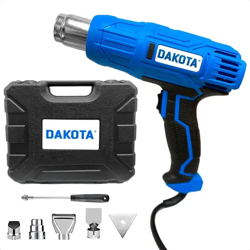 Pistola De Calor 2000w Dakota Linea Pesada Valija Accesorios Azul