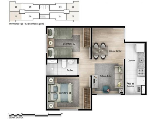 Imagem 6 de 10 de Compre Seu Apartamento Em Lançamento No Parque Botânico - Jaborandis Com 44,18 M² | Jardim São Savério / São Paulo| Sp - Apl244292v