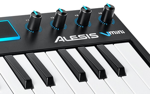 Teclado Controlador Midi Alesis Mini V Usb -blakhelmet Nsp