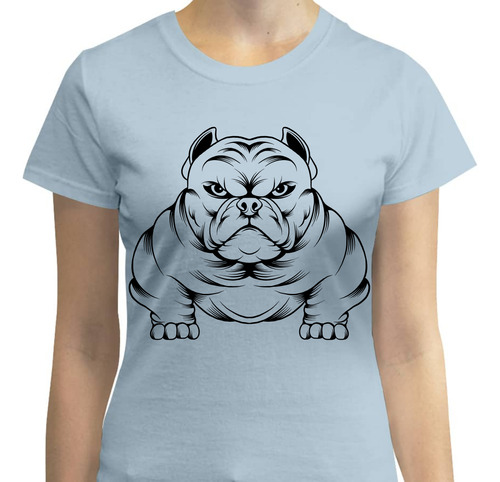 Playera Mujer Con Perro American Bully