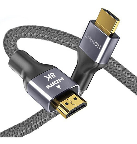 Cable Hdmi 8k @60hz, 4k@120hz 48gbps V2.1 Trenzado Oro 2mts