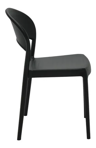 Silla de comedor Tramontina Brasil Tramontina Sissi con respaldo cerrado Eco color negro