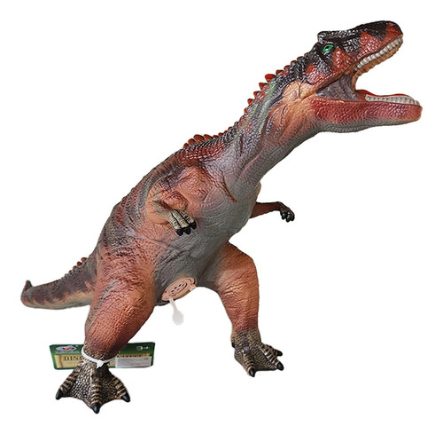 Dinosaurio Tyrannosaurus Rex Gigante De Goma Con Sonido 75cm
