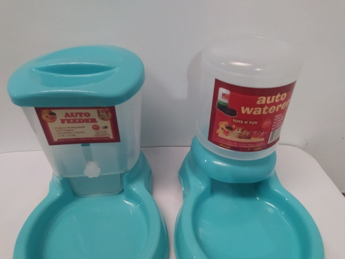 Dispensador De Agua Y Comida Individuales Para Mascota