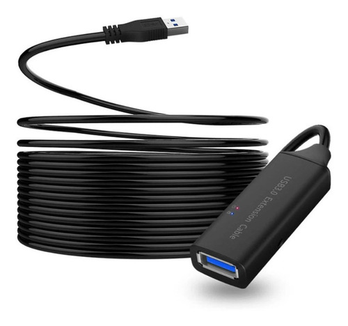 Extensión Activa Usb 3.0 De 10 Metros Con Adaptador Externo