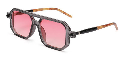 Gafas De Sol Feisedy Vintage De Los Años 70 Con Marco Clásic Lente Gray Frame & Pink Lens Diseño Ocean