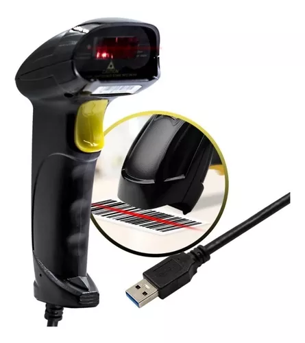 Supermercado Handheld Barcode Scanner, Leitor de Código de Barras