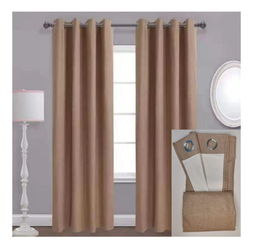 Cortinas Blackout Térmicas Pack 2 Paños