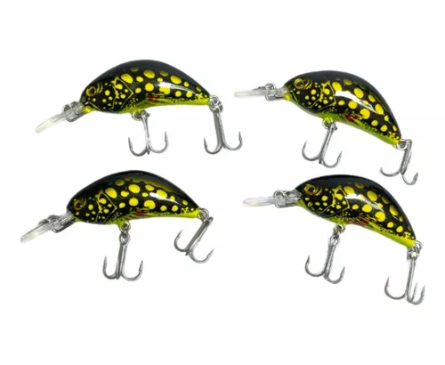 Pack De 4 Señuelos Para Truchas, Badfish 3,5 Gr, Sinking