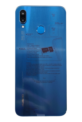 Tapa Trasera Para Huawei P20 Lite 100% Original Rosa Y Azul 