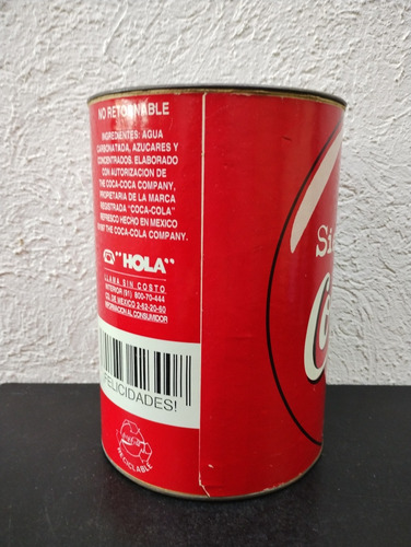 Lata De Cartón Grande Siempre Coca Cola 1997 De Regalo 20cm (Usado)
