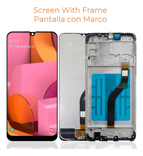 // Tela Lcd Com Moldura Para Samsung A20s Sm-a207f A207m