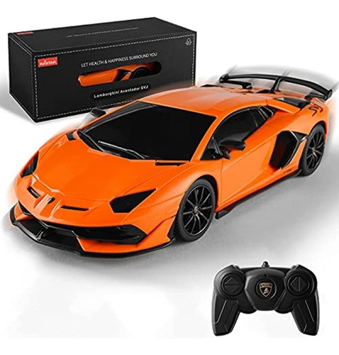 Coche Control Remoto 1:24 Lamborghini Aventador Svj Naranja