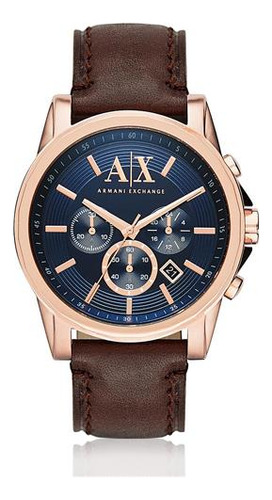 Relógio Armani Exchange Masculino Rosê Azul Ax2508b1 D1nx