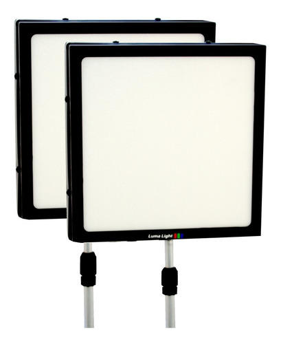 Iluminação Soft Box Painel Led Luz Cont. Vídeos Kit 2 Pçs 